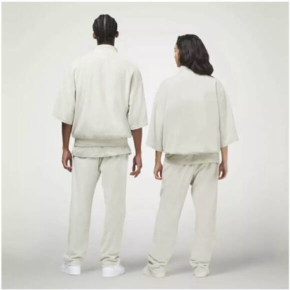 Adidas Originals Unisex Basketball Velour Half Zip 3/4 Sleeve Oversized Sweatshi - Picture 5 of 15